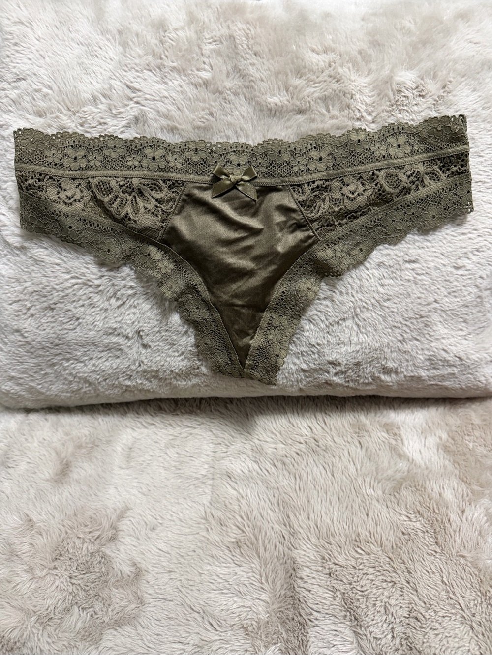 Victoria's Secret Olive Green Lace Bikini Panty